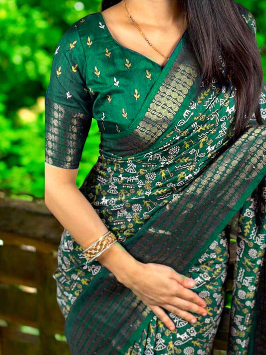 Dola Silk Saree Green