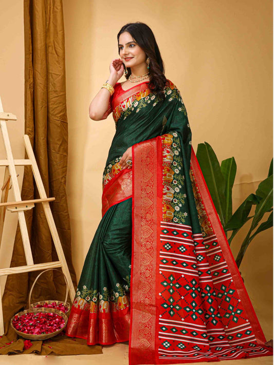 Dola Silk Saree Green