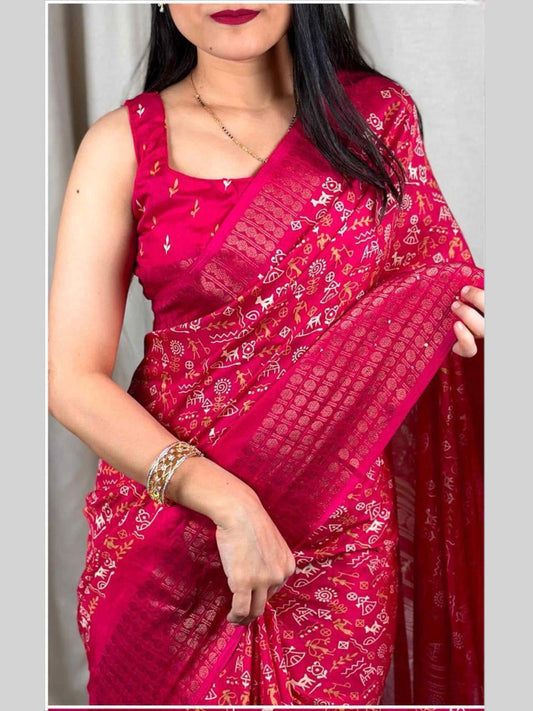 Dola Silk Saree Pink