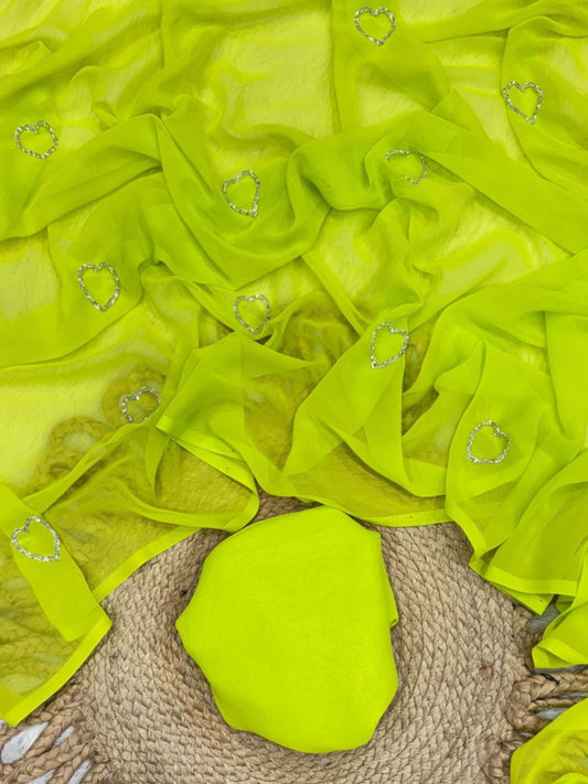 Light Green Georgette Saree