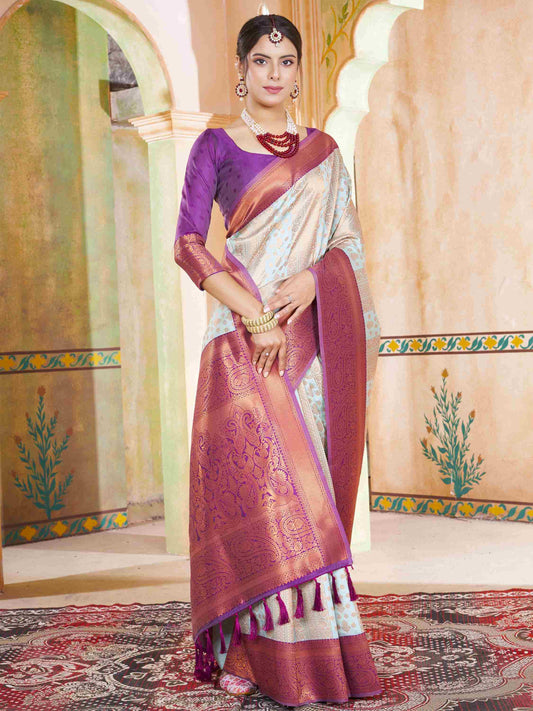 Mint Green Kanjivaram Silk Saree