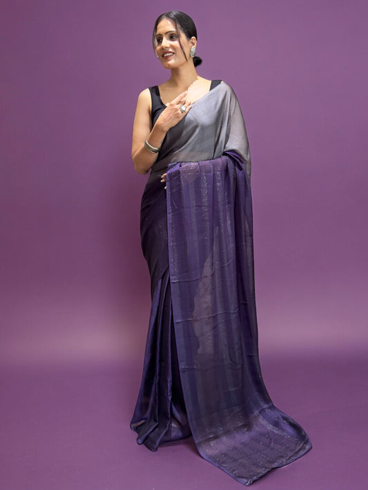 Purple Ready-to-Wear Saree