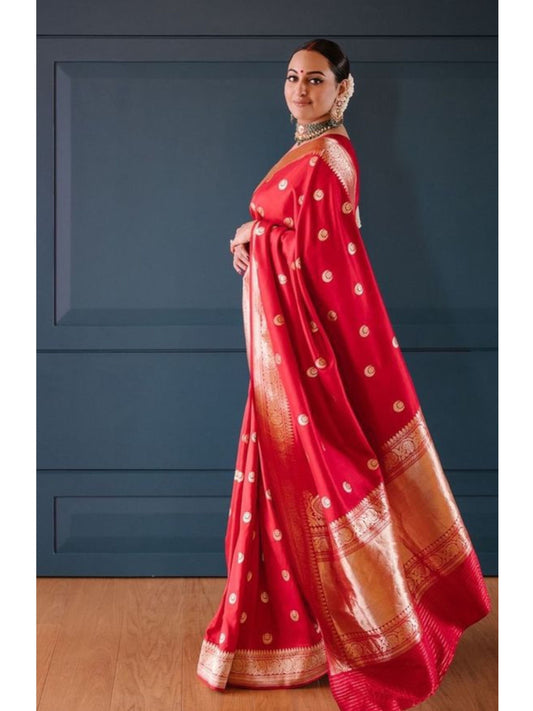 Red Banarasi Silk Saree