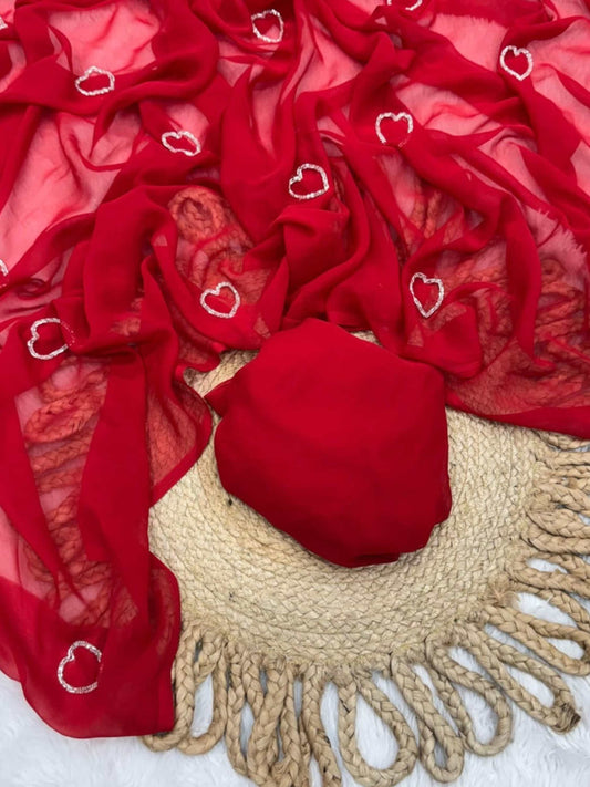Red Georgette Saree