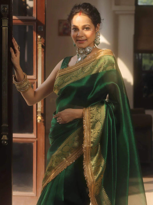 Tissue Wedding Saree