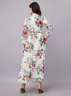 Side Cut Georgette Maxi Dress