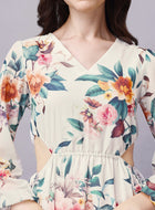 Side Cut Georgette Maxi Dress