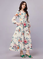 Side Cut Georgette Maxi Dress