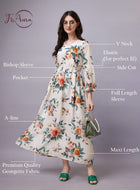 Side Cut Georgette Maxi Dress