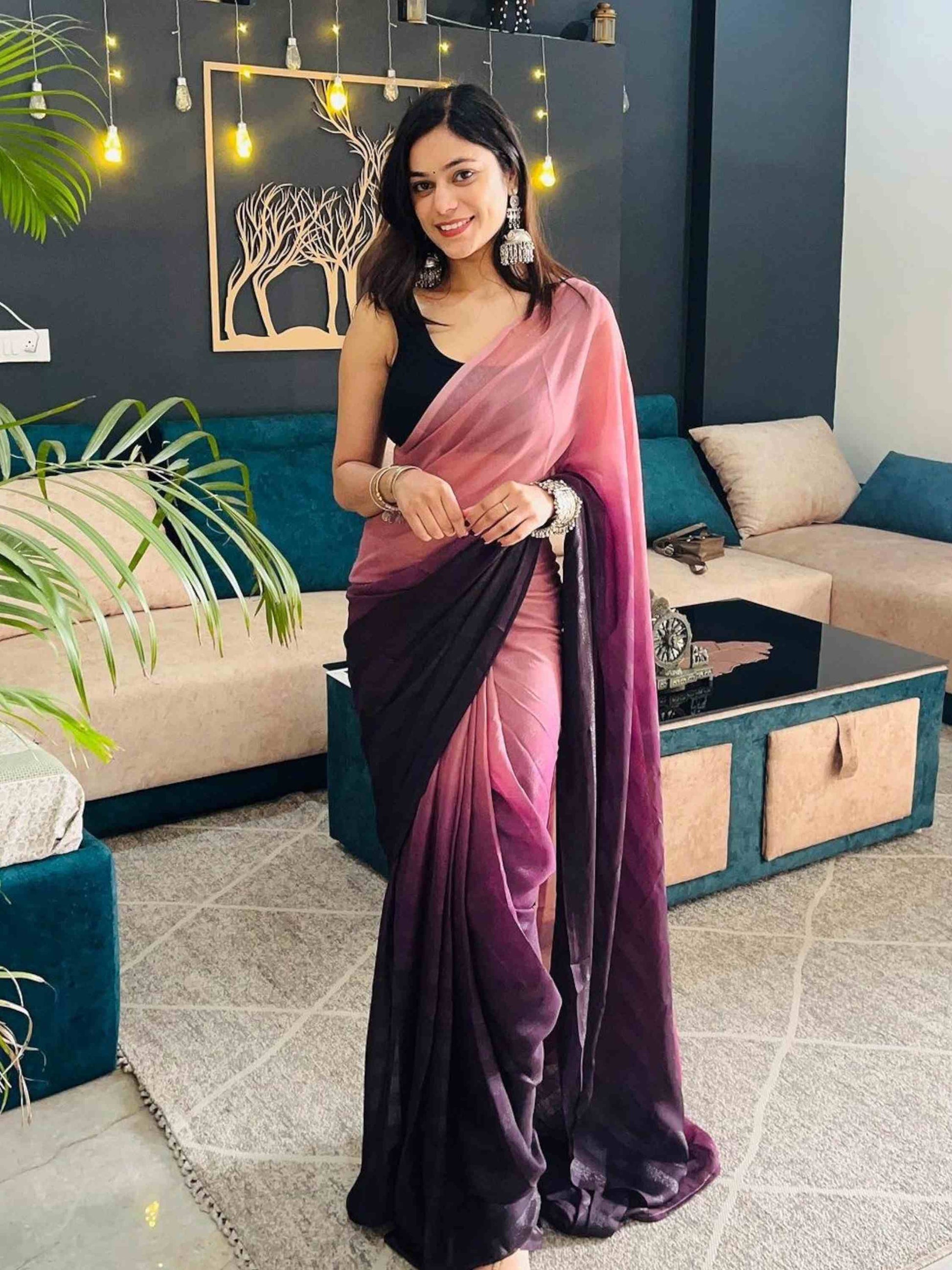 1 Minute Pre-stitched Saree