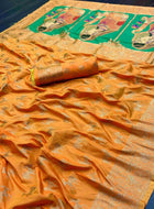 Banarasi Silk Saree Orange