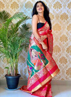 Banarasi Silk Saree Pink