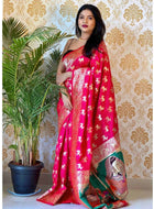 Banarasi Silk Saree Pink