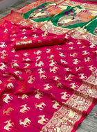 Banarasi Silk Saree Pink