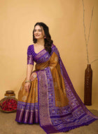 Bandhini Saree Mustard