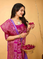 Bandhini Saree Purple