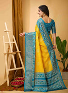 Bandhini Saree Yellow