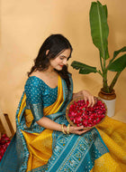 Bandhini Saree Yellow
