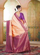 Beige Kanjivaram Silk Saree