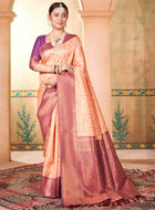 Beige Kanjivaram Silk Saree