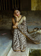 Black Chanderi Saree