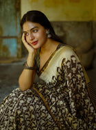 Black Chanderi Saree