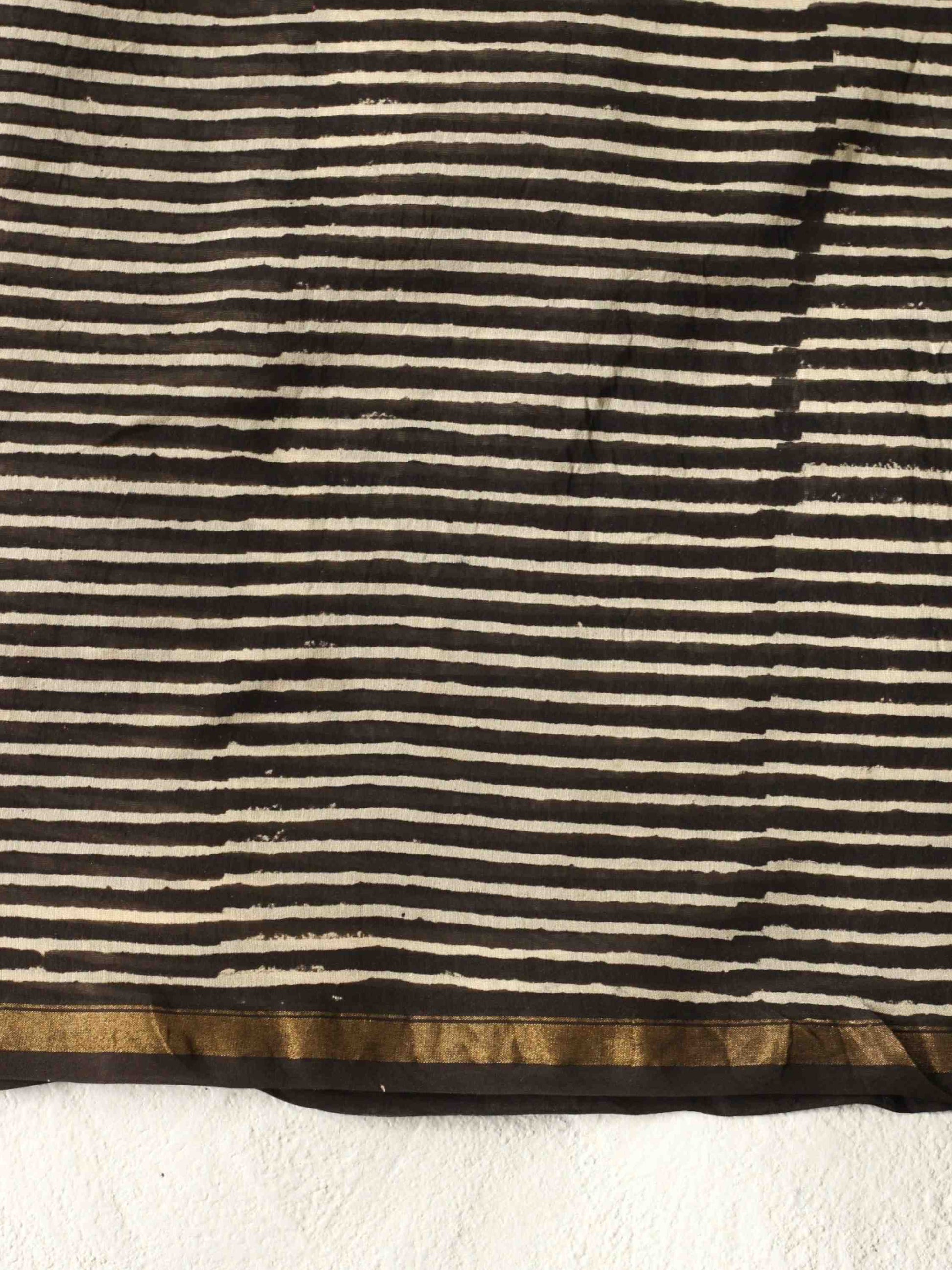 Black Chanderi Saree