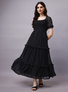 Black Chiffon Maxi Dress