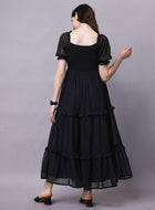 Black Chiffon Maxi Dress