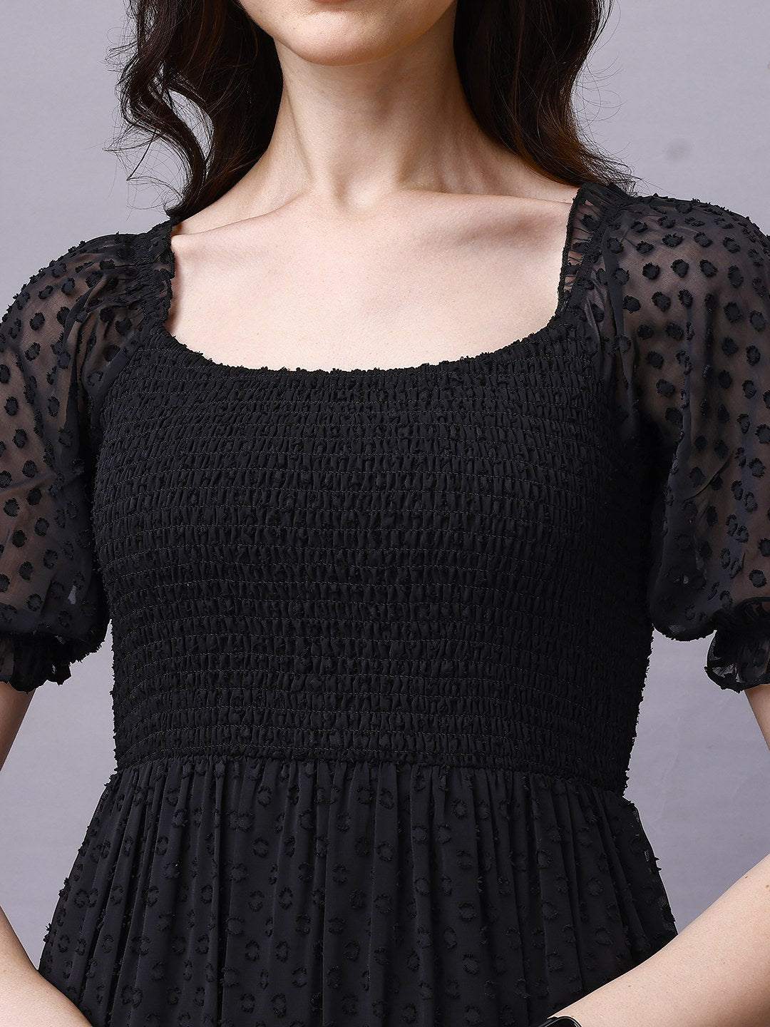 Black Chiffon Maxi Dress