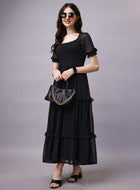 Black Chiffon Maxi Dress