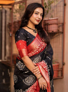 Black Dola Silk Cotton Saree