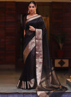 Black Organza Saree