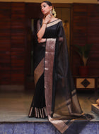 Black Organza Saree