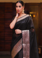 Black Organza Saree