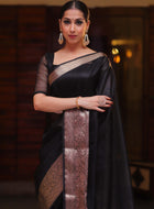 Black Organza Saree