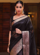 Black Organza Saree