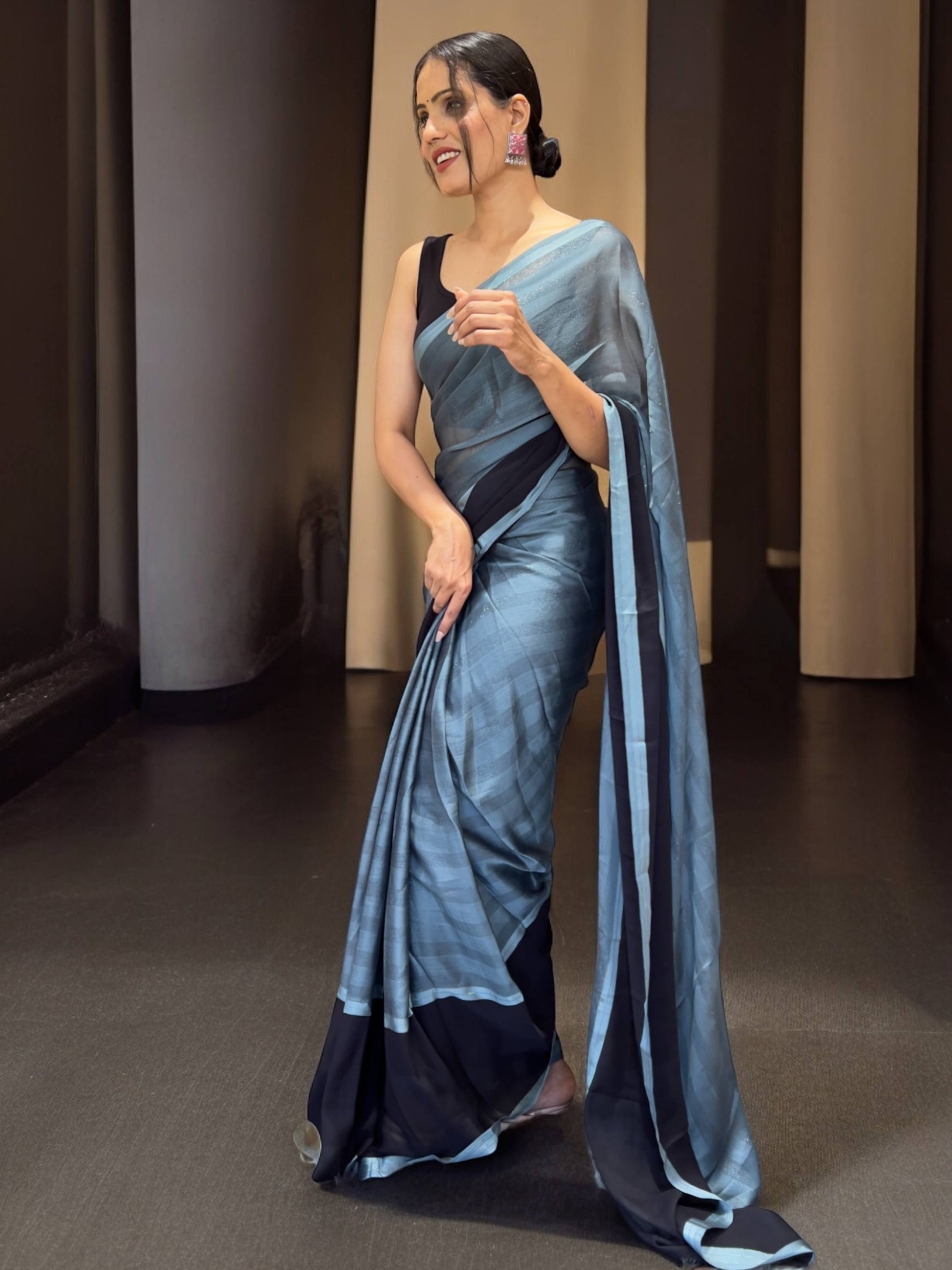 Black Ready to Wear Saree