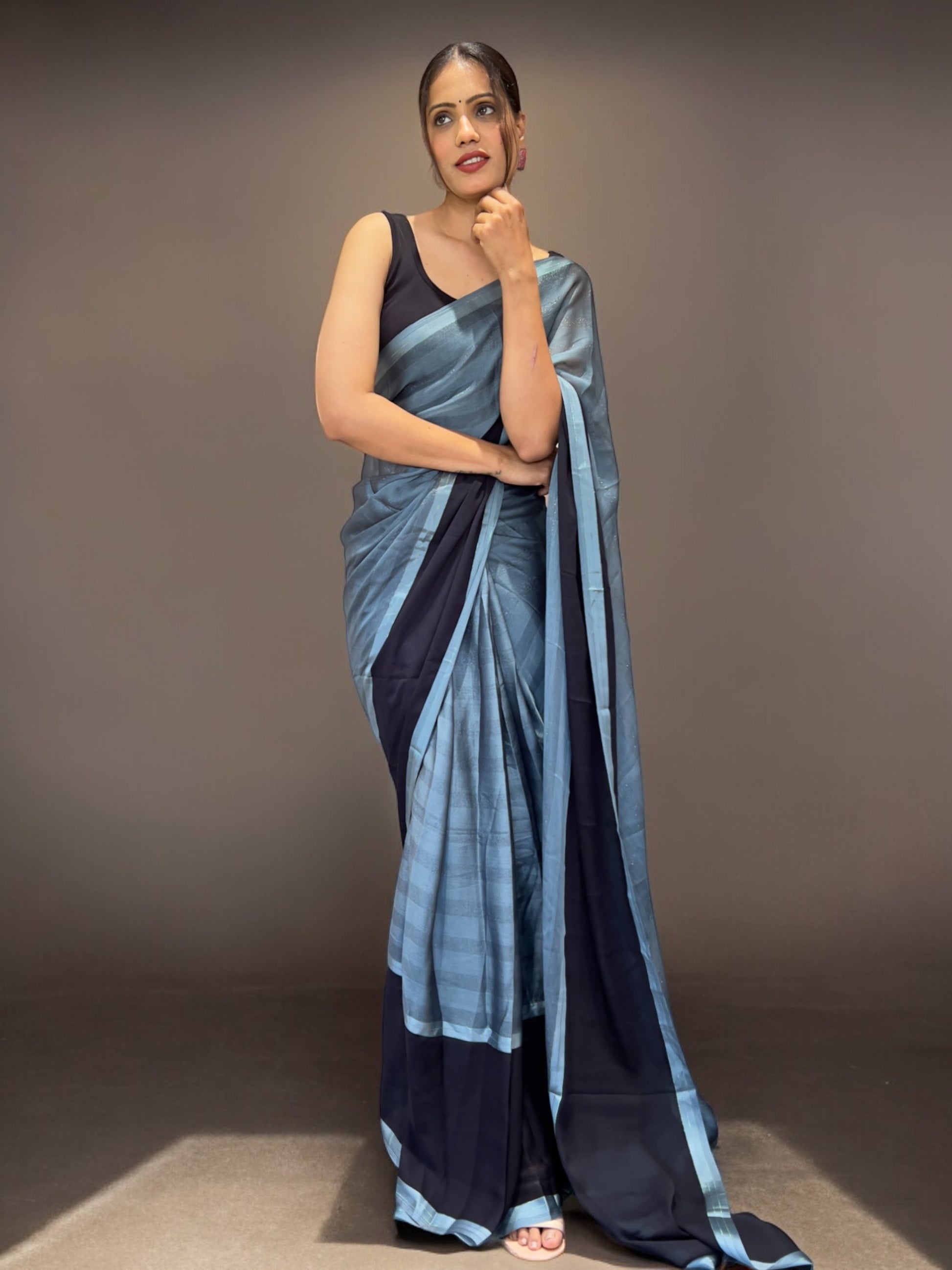 Black Ready to Wear Saree