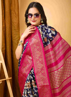 Blue Dola Silk Cotton Saree