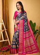Blue Dola Silk Cotton Saree