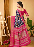 Blue Dola Silk Cotton Saree