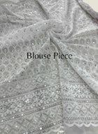 Blue Georgette Saree