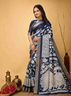 Blue Handloom Cotton Saree