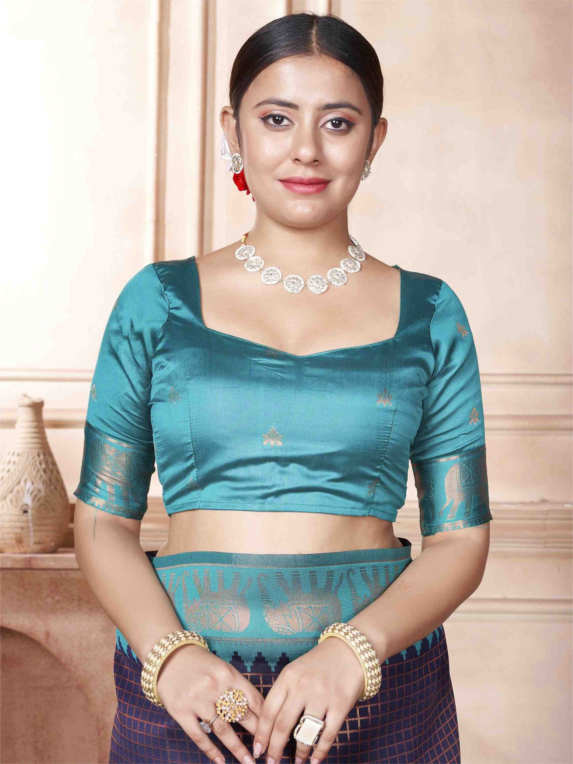 Blue Kanjivaram Silk Saree