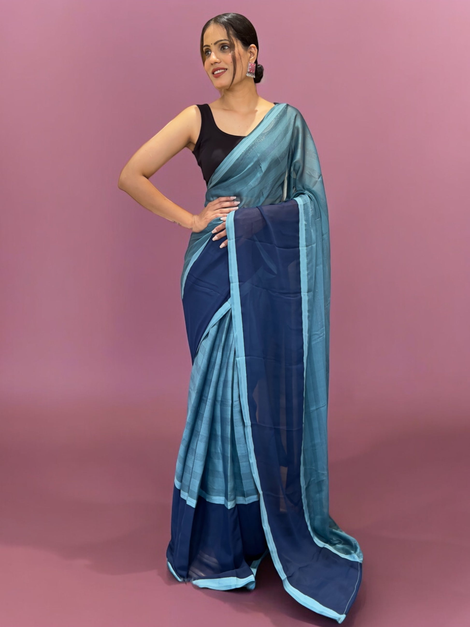 Blue Ready to Wear Saree