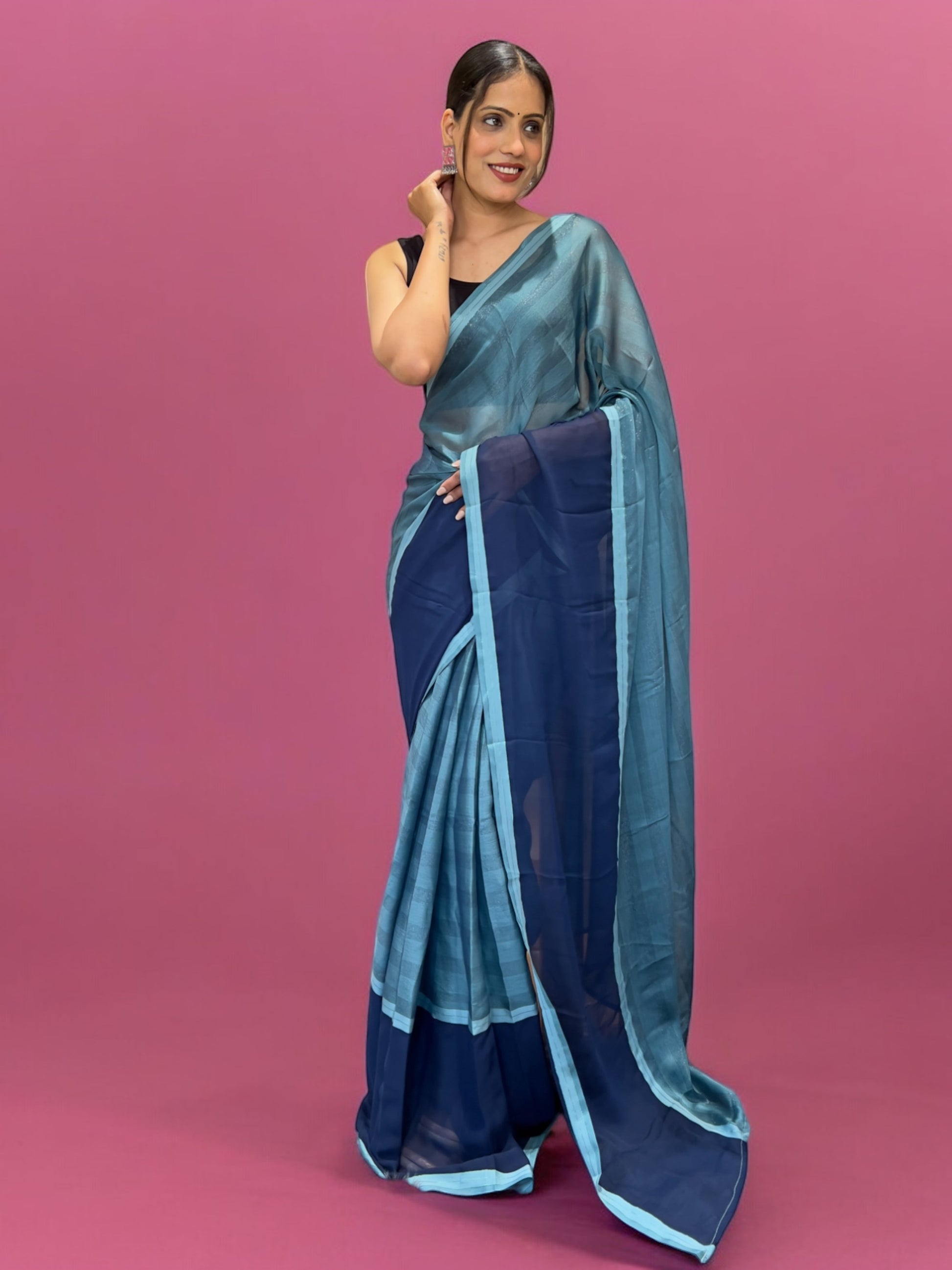 Blue Ready to Wear Saree
