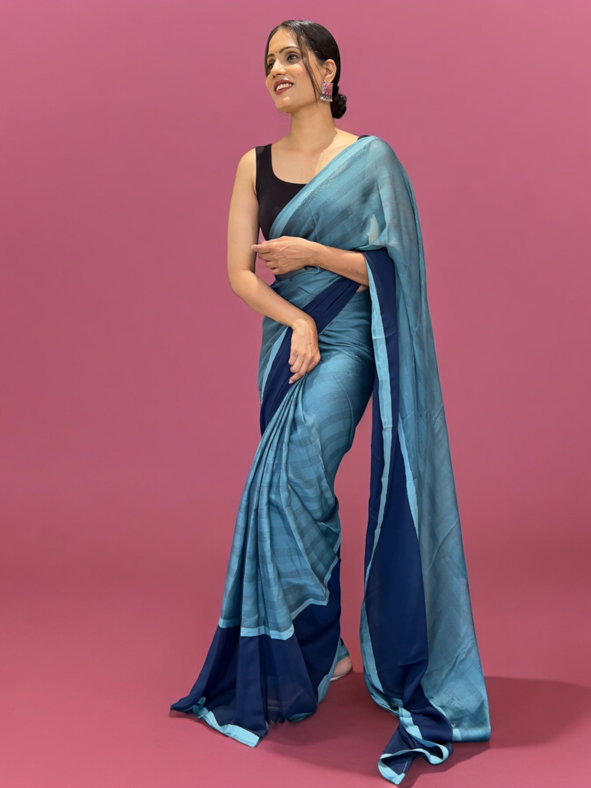 Blue Ready to Wear Saree