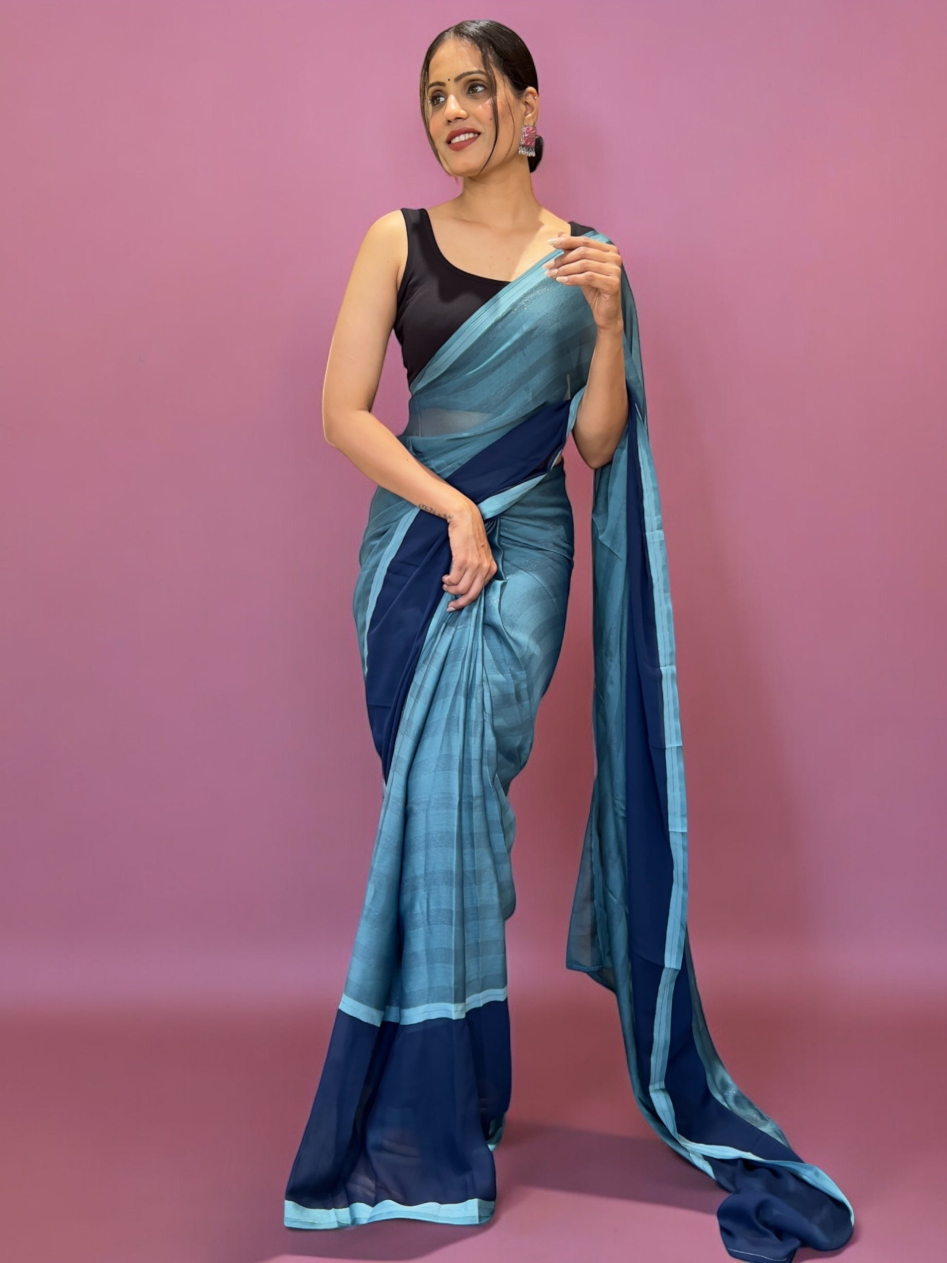 Blue Ready to Wear Saree