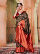 Bottle Green Kanjivaram Silk Saree